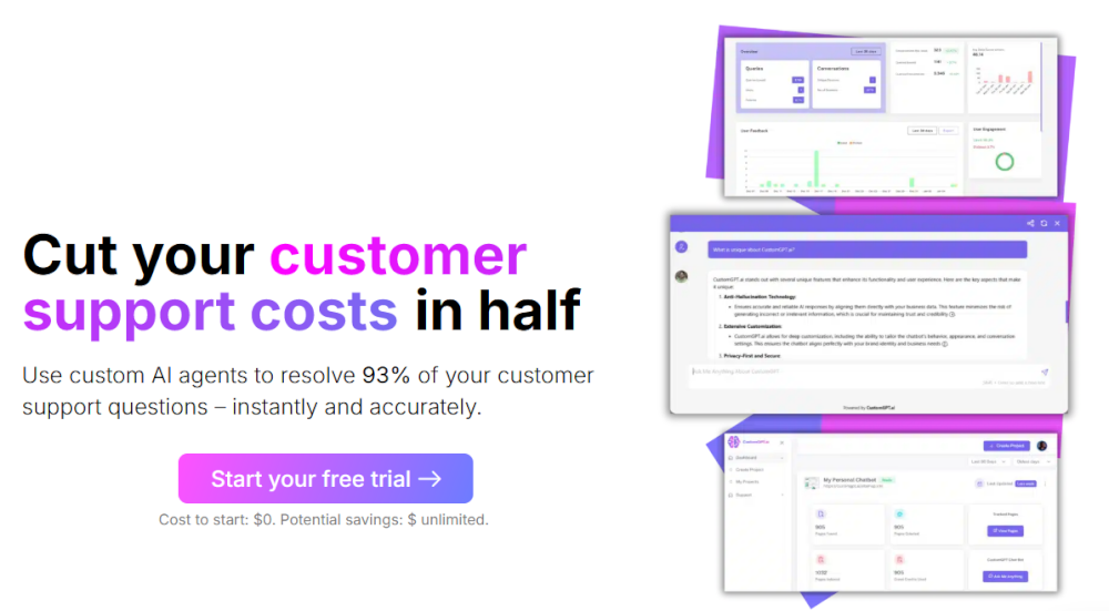 get support from customgpt