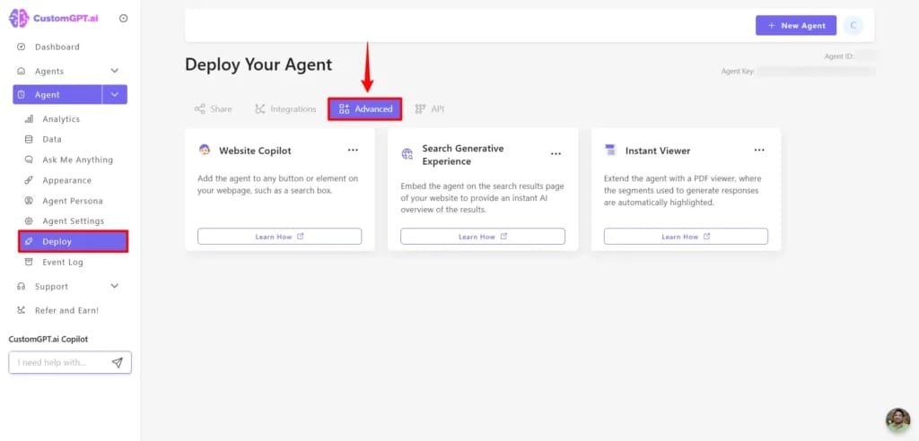 Website Copilot deployment