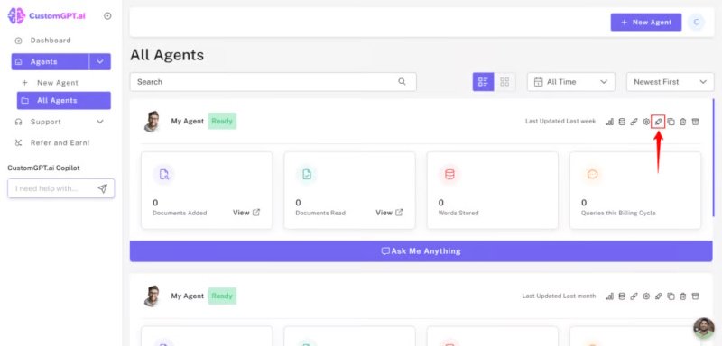 The CustomGPT.ai dashboard: Clean, simple, and built for non-technical users
