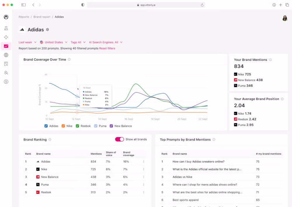 Otterly.ai Dashboard Interface